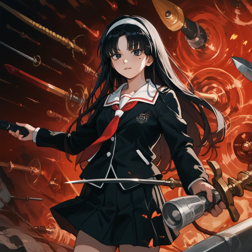 score_9, score_8_up, score_7_up, source_anime, yukino \(blue archive\), fox_ears, 1girl, red_neckerchief, black thighhighs, animal ear  fluff, serafuku, red gloves, headset, pleated skirt, long sleeves, black skirt <lora:Blue Archive_v15 [396156]:0.8>