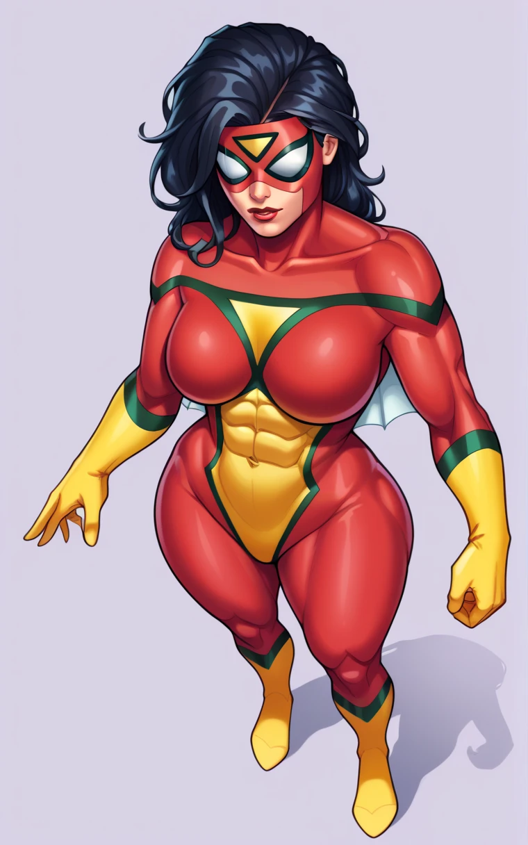 score_9, score_8_up, score_7_up, score_6_up, BREAK, Source_Cartoon <lora:dr_simi_x_mama_lucha:0.9> mama lucha, super hero, , brown hair, large breasts, female mature, milf, plump, cameltoe, detailed outdoors background, sexy pose, seductive smile, big nipples, erect nipples, rating explicit, standing,
