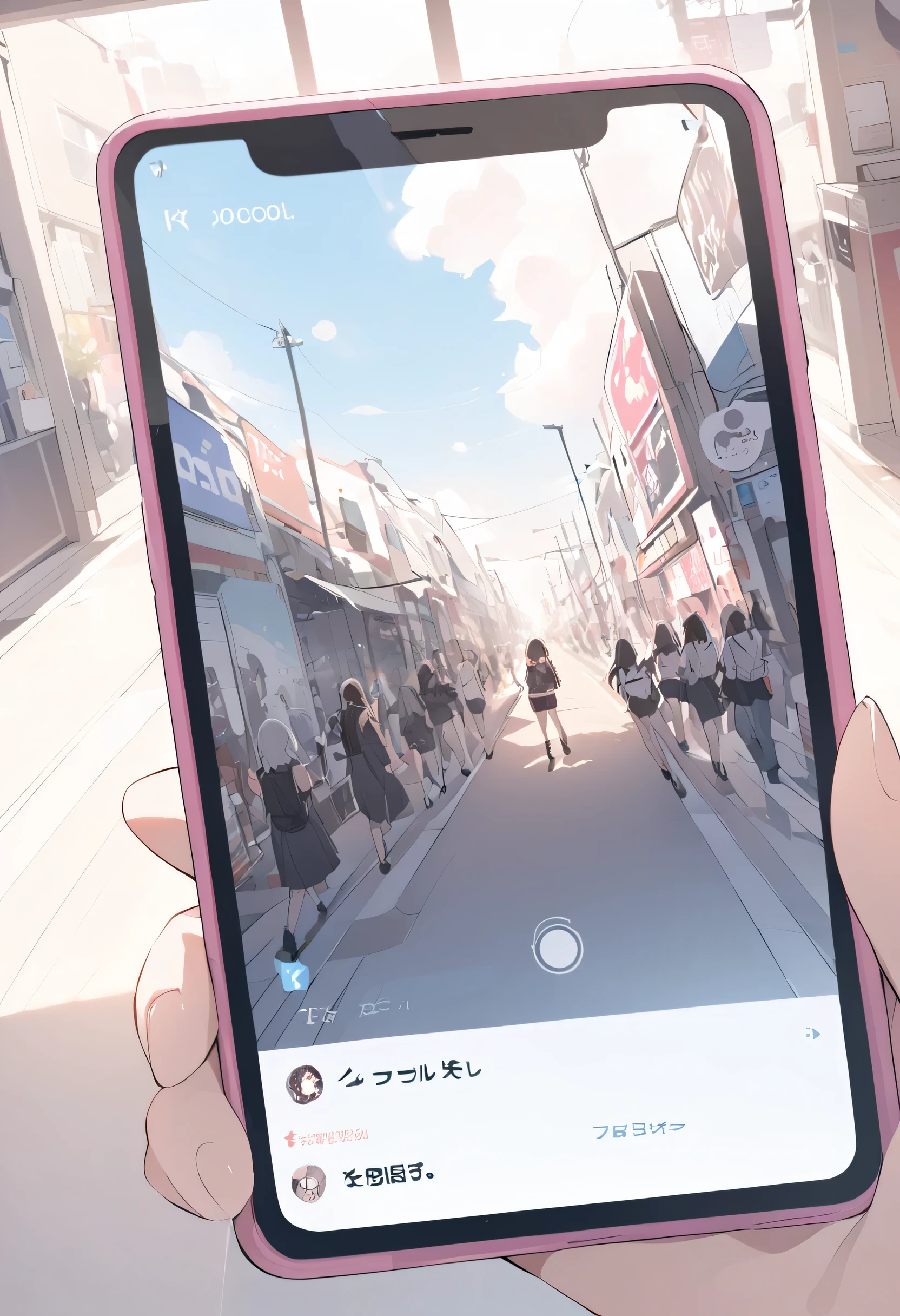Smartphone、chat、screen、 point of view