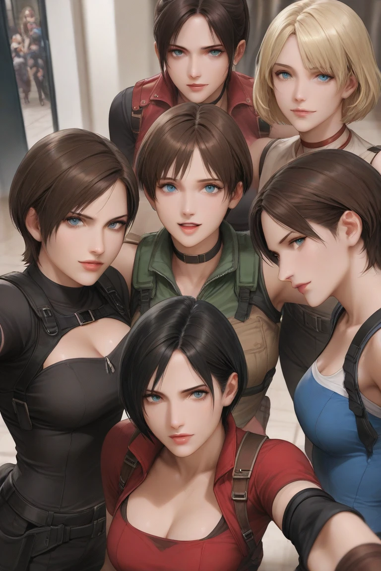 masterpiece, Highest quality, DQ Bianca, 1 person, Single Blade, Earrings, choker, Orange Cape, Green Dress, belt, Small breasts, 1 personで, I'm eating sausages, Upper Body, hot, Sweating a lot, Wipe away sweat, looking at the camera, angry
