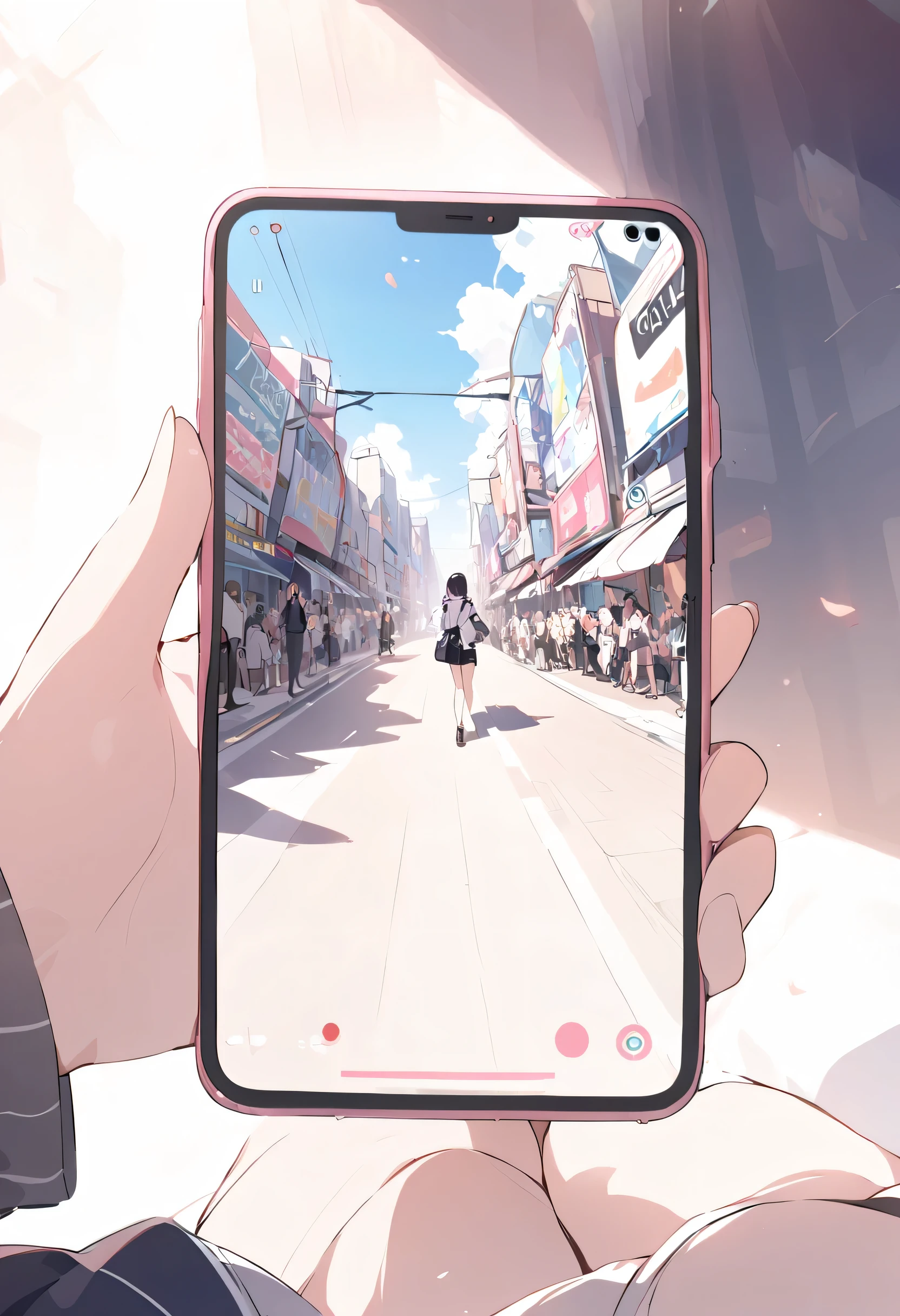 Smartphone、chat、screen、 point of view