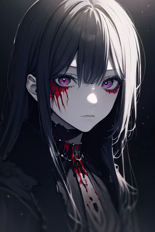 a girl, revenant, blood