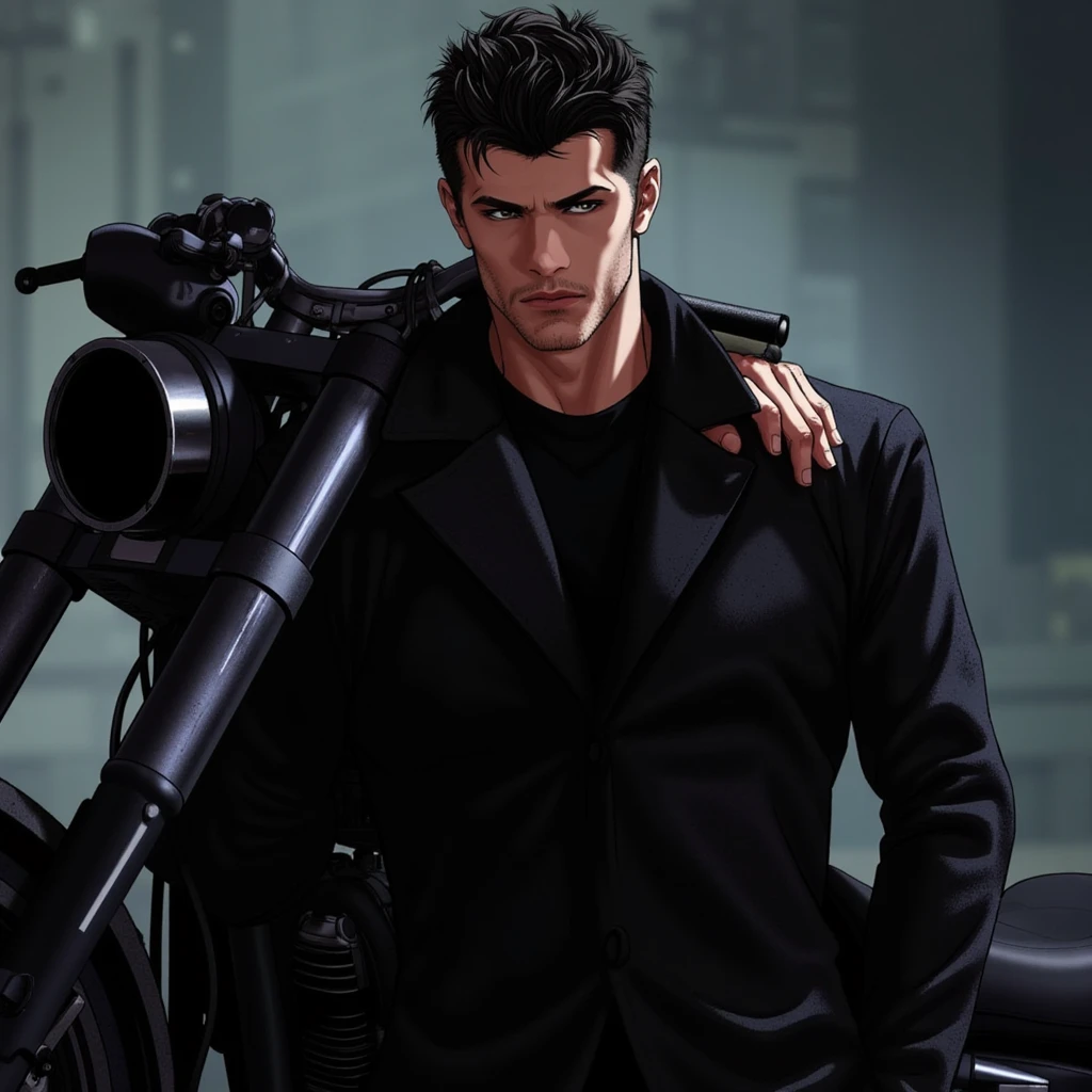 1 boy, smoking, detailed tattoos on arms, button up long sleeve shirt, wearing sunglasses, cold, wearing a suit coat, high resolution, 8k, masterpiece, maroon coat, dramatic lighting, chiaroscuro, moody atmosphere, cinematic, photorealistic, sharp focus, hyperrealistic, exquisite details, elegant, sophisticated, brooding expression, confident pose, edgy, urban, gritty, manhwa style, beard