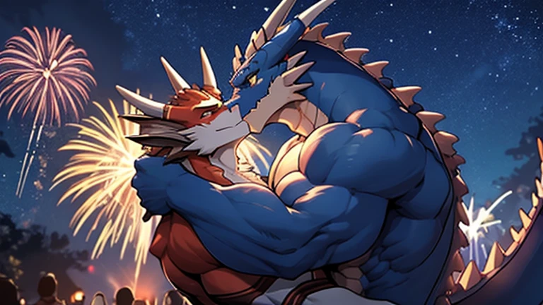 a machoke and an incineroar having sex, oral sex, penis, males, hairy balls, fire, academy
