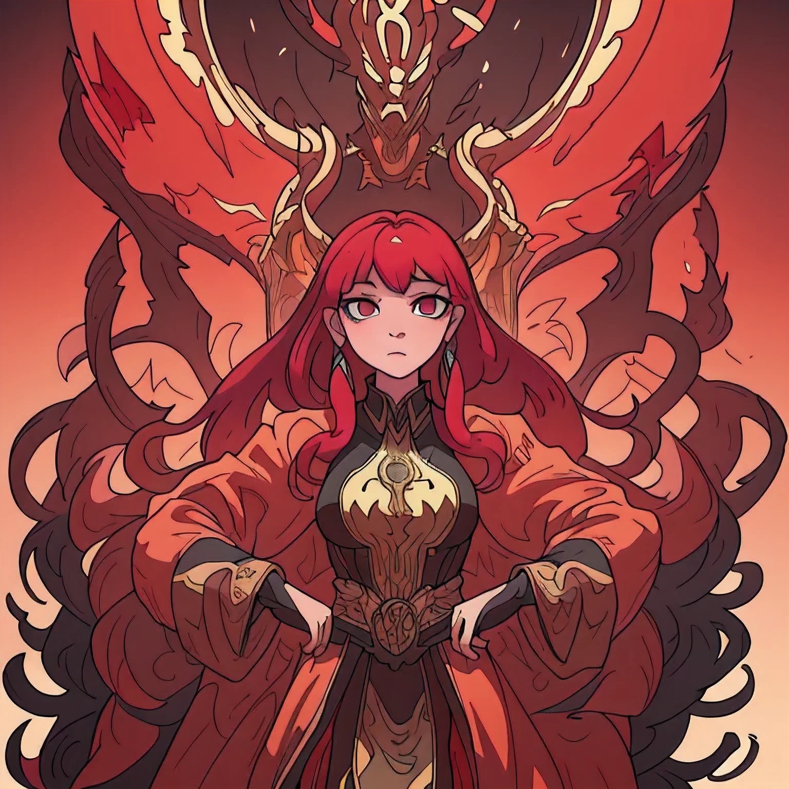 himeko, Ancient Egyptian Art of a Complex Fantastical stout Sister, =(, Teaching, hyperdetailed, Standing with hand on hip, Funny wrinkles, Anklet, Soul patch, Smug, concept art, (masterpiece, best quality, high quality, highres, ultra-detailed)