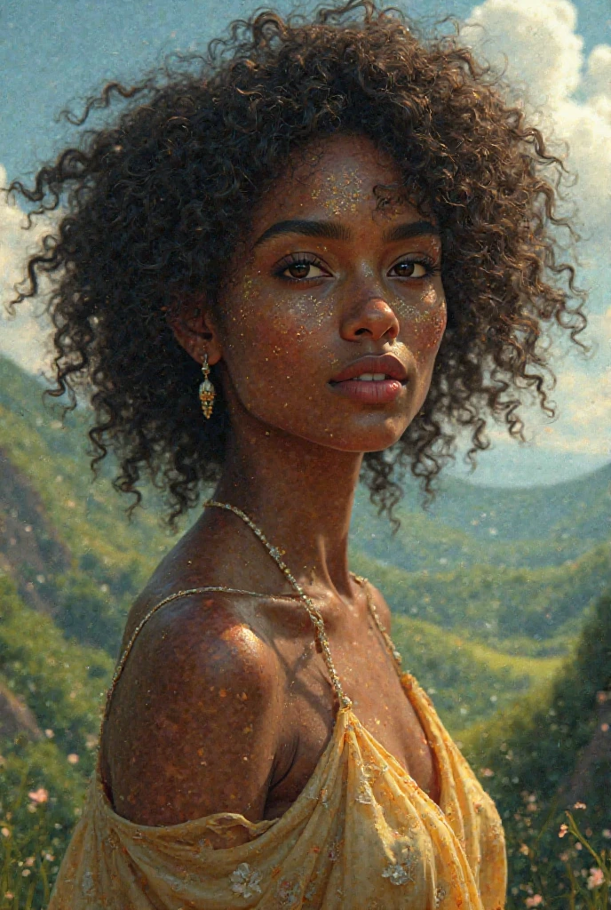 Create a woman with Brazilian traits 