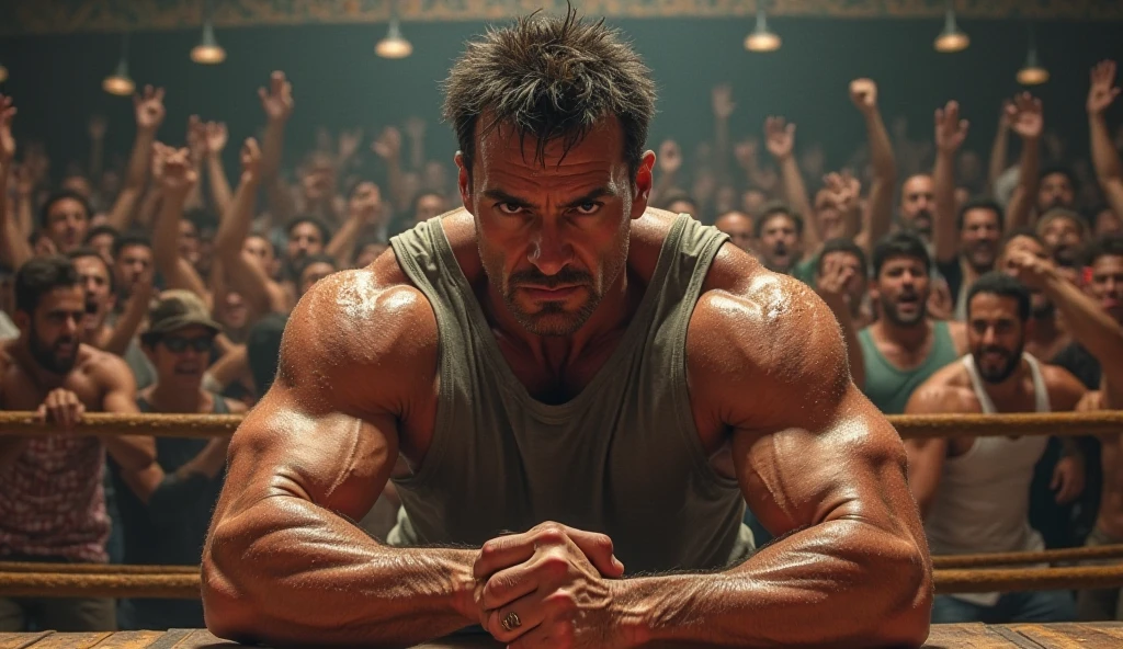 A huge muscular very young teen alpha male bodybuilder, extremely large and defined muscles, handsome attractive face, ripped abs, veiny arms, broad shoulders, whole body and each muscle flexed, posing shirtless, head looking down, at a concert, studio lighting, (best quality,4k,8k,highres,masterpiece:1.2),ultra-detailed,(realistic,photorealistic,photo-realistic:1.37),award-winning,highly detailed,intricate,cinematic, dramatic atmosphere,chiaroscuro lighting,striking pose,muscular physique,powerful,intimidating,commanding presence