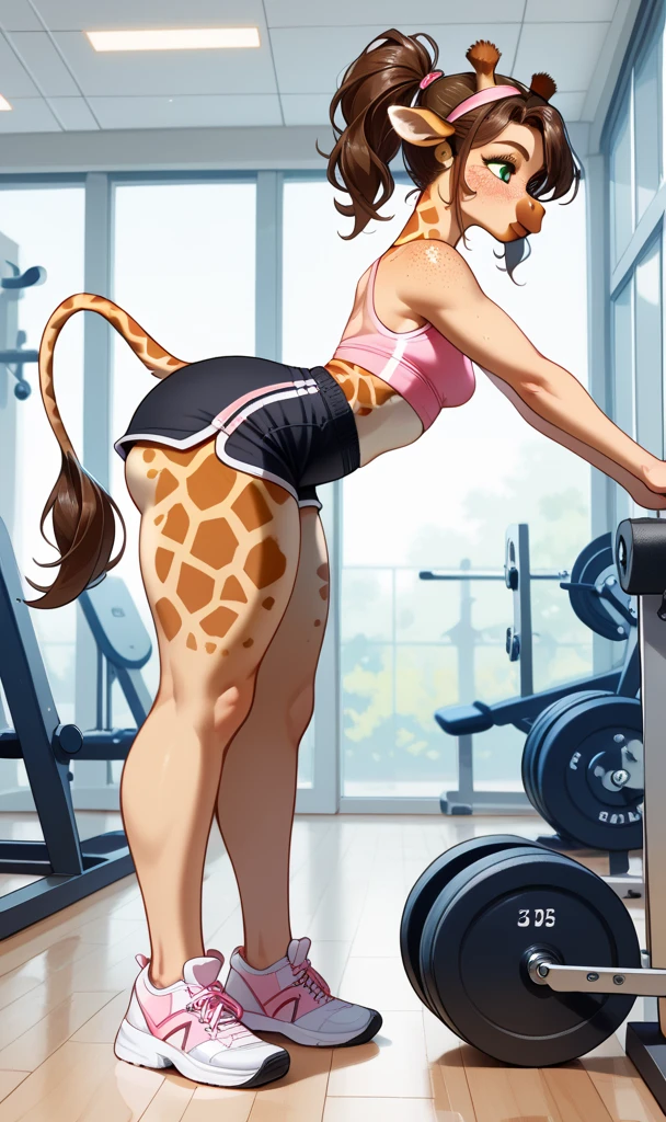 Giraffe short shorts gym