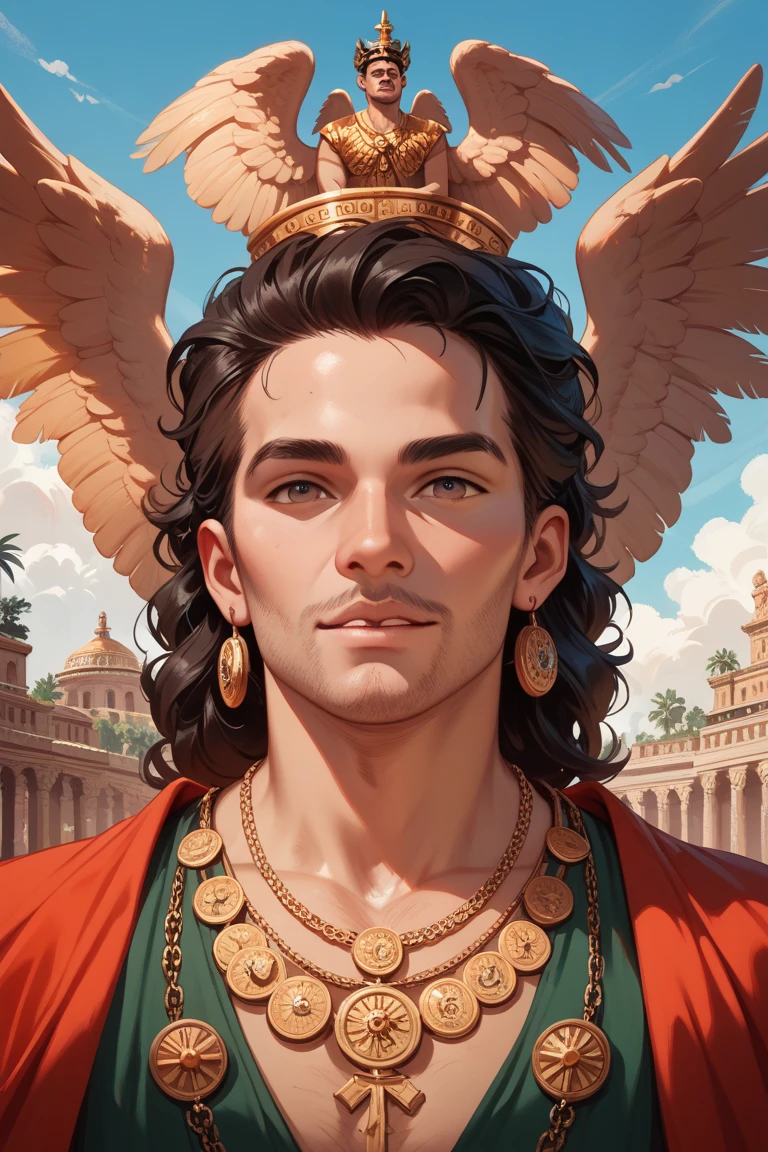 ((best qualityer)), ((work of art)), (detailded), Byzantine emperor, (Justinian), historic photo, meticulously detailed, best pose, best photo, best known portrait, 6th century, Greek-Slavic ethnicity, skin detailed,