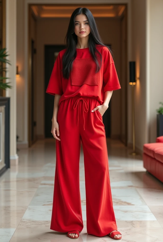 ((Structure from head to thighs:1.5)), ((Backwards:1.8, Butt facing the camera:1.8, Japanese-style room in a ryokan:1.8)), ((Red tracksuit:1.8)), (smile:1.5), Erect nipples, 1 girl, alone, 18-year-old, 7 Head to Body, Ideal body proportions, Black Hair, With bangs, Small breasts, thin, Round ass, Beautiful legs, thin脚, Surrealism, Cinema Lighting, Depth of written border, First Person View, 胸F/1.8, 135mm, Ticker, Pieces fly, Collect and organize, ((Anatomically correct:1.3)), Textured skin, Super Detail, Attention to detail, high quality, Awards, 最high quality, High resolution, 8k