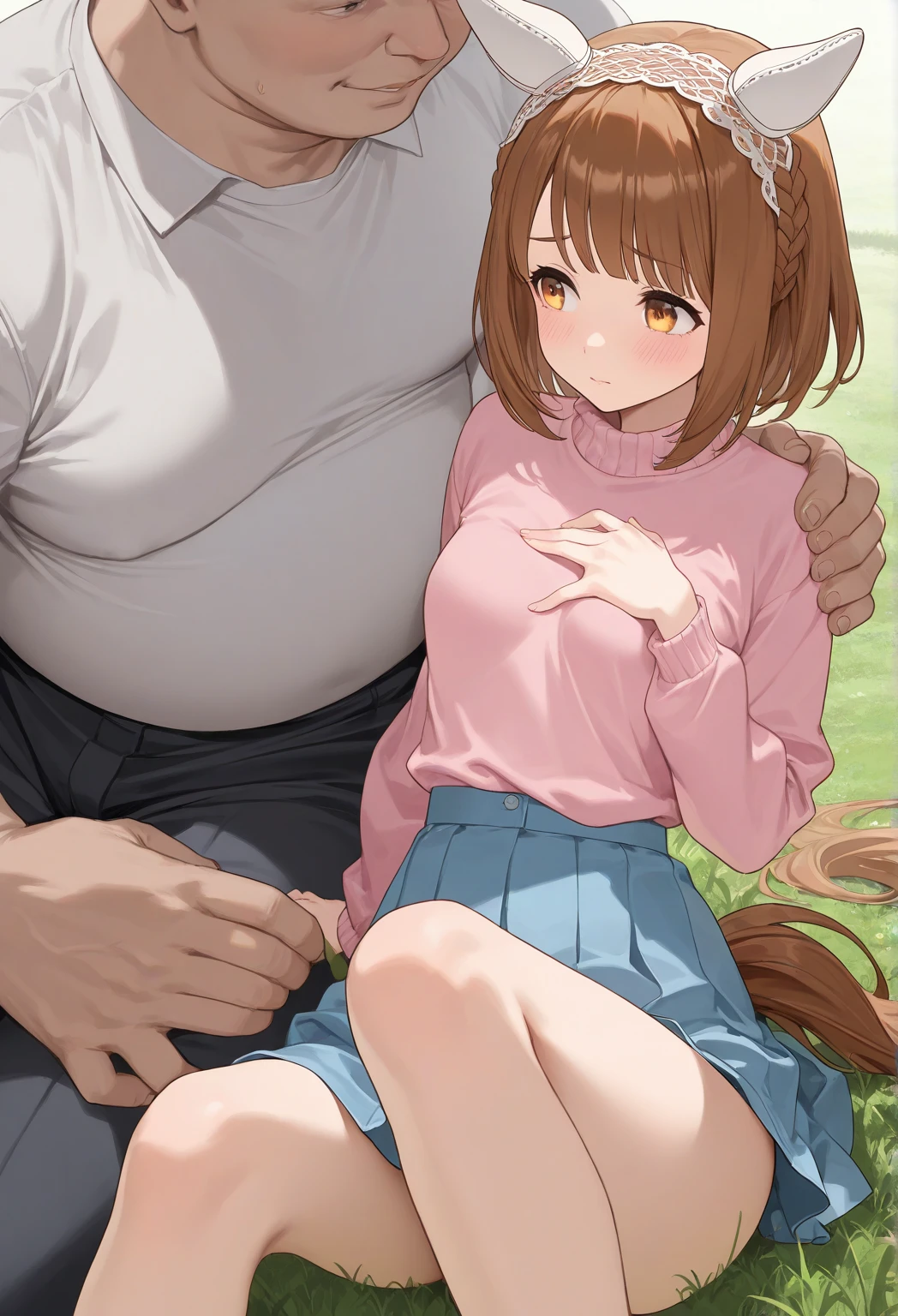 (best quality, ultra detailed:1.2),BREAK misaka mikoto,large breasts,Tight T-shirt,Belly button,Tears, ((1man and 1woman,fellatio,penis,))