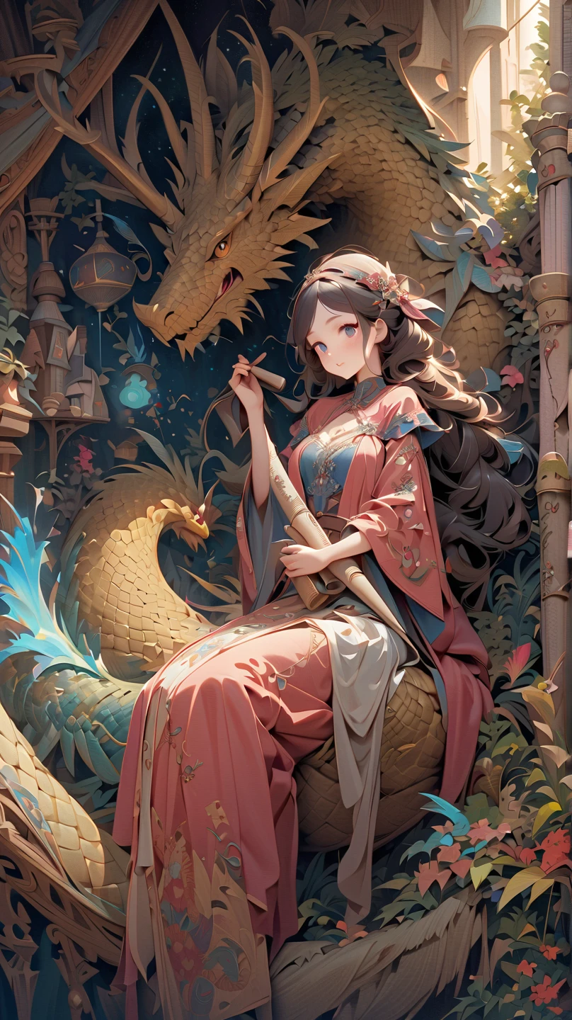 Anxi, Green Dragon Marrying, Long Horned Jiao, Snake Immortal, Snake Temple, Birth, Fate, Cousin, Yupei Lost, Old Manga Style
