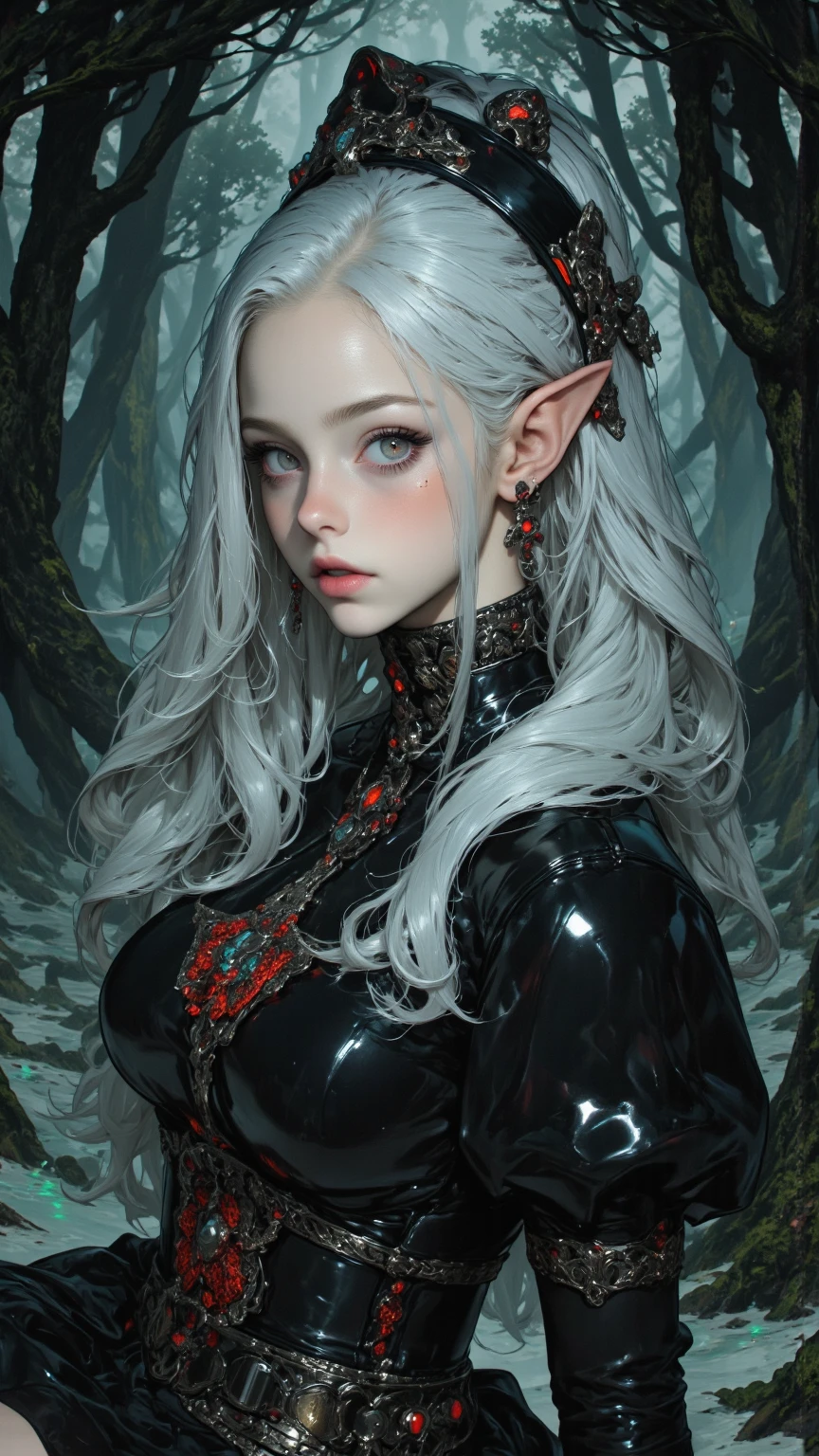 (32K:1.5, Dark fantasy:1.5, Highest quality, masterpiece, Ultra-high resolution), Perfect dynamic composition:1.5, (chaos, darkness, Underground Prison:1.5, Detailed tattoos on the whole body:1.5, wearing exquisite jewelry:1.5), Very detailedな肌と顔の質感:1.3, Very accurate, Very detailed, (Cute and sexy succubus demon with big wings:1.3, Incredibly slim body:1.3, beautifully、beautiful:1.3), Prisoner, slave, Horn, Fair skin, Sensual posture, (How to dress properly in badly torn clothing:1.3), Mid-chest, Don't show areola, (Big eyes that exude beautiful eroticism:0.4, Her facial expression when she felt intense caressing:1.0, Open your mouth a little, lipstick, Feel the beautiful eroticism:0.9, Too sexy and cute:0.9, charm的な:0.9), ((torture:1.5, Lots of chains:1.6, Countless chains tangled in clothes:1.6, Chain your right arm:1.5, Chain the left arm:1.5, The right leg is bound with a shackle and chain:1.5, The left leg is bound with a shackle and chain:1.5)), (((An immeasurable amount of fluid flows through the body.:1.5))), Super long blonde curly hair, Earrings, necklace, bracelet, romantic, mysterious, elegant, Object of admiration, original, dramatic, artistic, Innovative, charm, Heartful, Fancy, sense of openness, sense of cleanliness, special, exciting, Extreme, Tilt, sense of loss, sorrow, sorrowの表現, (((大人のcharm, 女性的なcharm)))