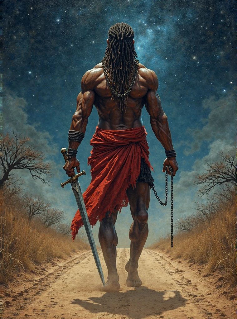 "Jesus stands holding a stick and has sentenced the devil to a punishment of doing squats while holding ears it."