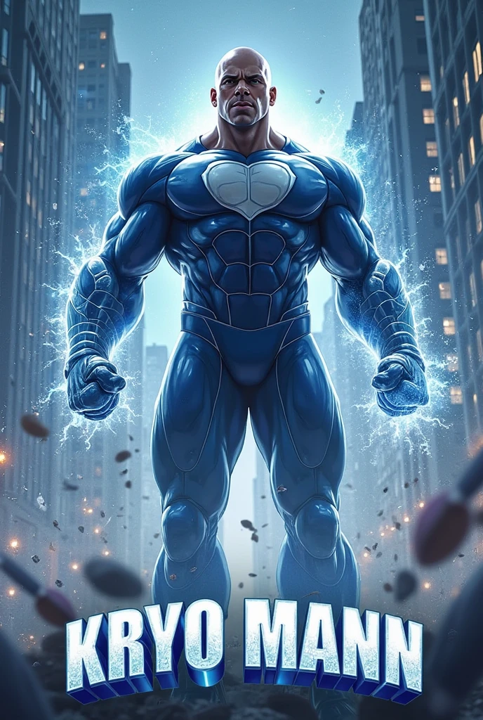 a super hero with huge muscles and two sets of arms