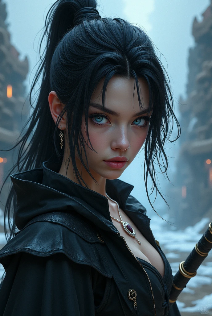 Yael Shelbia(Beautiful and bold、captivating and enticing、blue eyess、pointed breast、long curly black hair、Sweaty body、Open shirt、Short shorts、boots、short gloves、thick leg)。(Deserted roads、Dirt road、fumo、Abandoned cars、newspaper、Abandoned objects、Body lying on the ground、Abandoned roads、Apocalyptic landscape、Movie Effects)、(top-quality、​masterpiece、depth of fields、Full-HD、4K、richness of detail)。Portrait Style、Fist of the North Star、Screaming、(((He wears armor on both shoulders)))、holding weapons