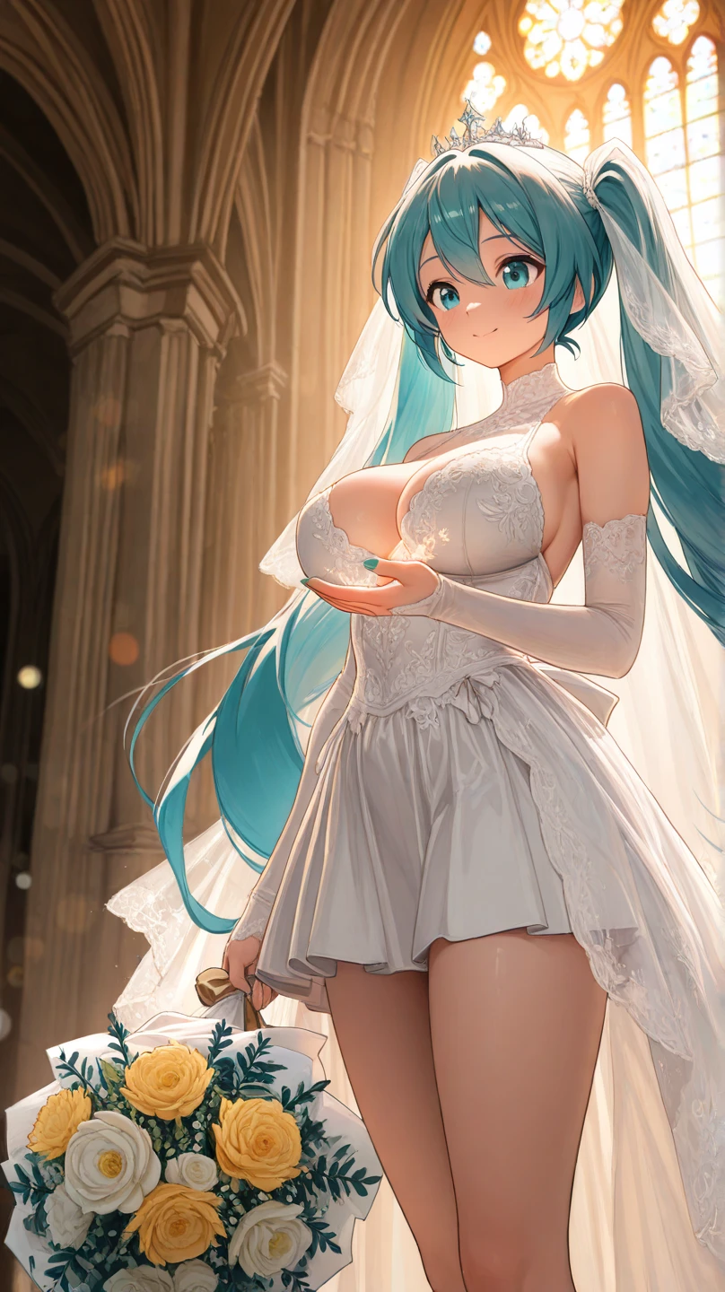 ((anime artstyle)),(Masterpiece),(Best Quality), (Super Detail),((Very Delicate and Beautiful)),(((Solo))),((full body)),standing,(((1 bling-bling princess in beautiful embroidery and jeweled gorgeous See-through wedding ball gown dress with voluminous full length hoop skirt))),bling-bling,Long train,(bling-bling gorgeous gemstone jewelry),detailed face and eyes,jewel-like eyes,cry,((embarrassed)),anguish,((large amount of straight hair,extremely voluminous Very Long Hair,Very Long Straight Hair)),(((gigantic tits,Long tits))),cleavage,(gorgeousfull embroidery and lace),gorgeous corsage,See-through,extremely gorgeousfull hair ornament,((bling-bling extremely gorgeousfull jeweled tiara)),(long bridal veil),ornate ruffles,(hoop skirt,crinoline),white lily flowers, flower petals flowing,((Dynamic Angle)),Looking at viewer,((full body)),((beautiful embroidery and jeweled extremely gorgeous See-through wedding ball gown dress with voluminous full length hoop skirt))
