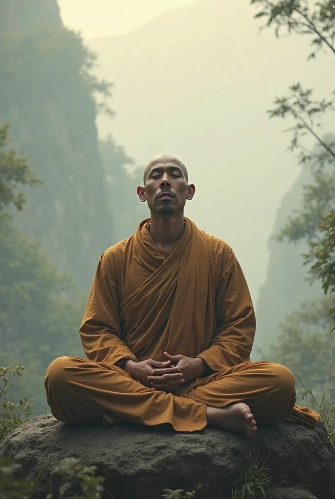 Monk with one man