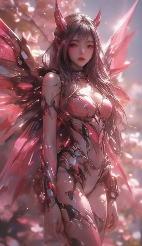 ( Absurd , High quality , ultra detailed, masterpiece, concept art, smooth, highly detailed artwork, hyper realistic painting ) Dreamy , Romantic , Vivid, girl , pink , strawberry, strawberry shortcake character, cute , whole body , colorful