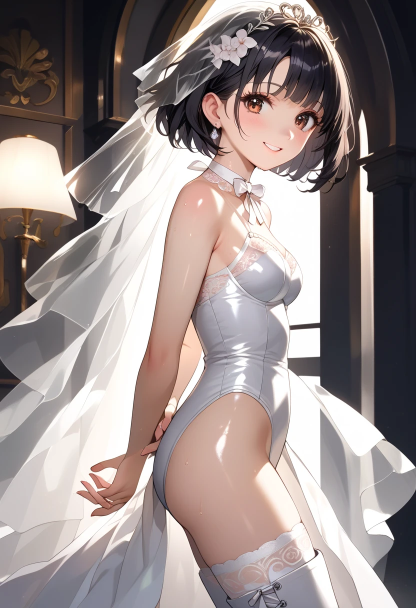 Sexy transparent colonial dress, Perfect body,Clear , Well-defined clavicle, Surrealism, lifelike, detailed,