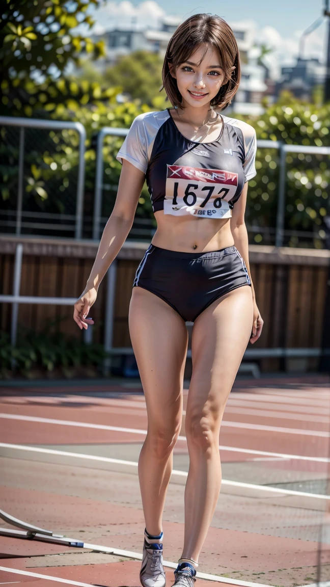 Inspired by the Olympics,((best quality, 8K, original photo: 1.3)), 1 beautiful girl, whole body,pretty Woman, (free hair color), free color sportswear: 1.1, Fashion high heels, beautiful face,Super detailed faces, delicate eyes, double eyelids,Very detailed long hair,detailed background, Large stadium, high dynamic range (high dynamic range),Ray tracing, ((sharp focus:1.4)) ((standing posture:1.3)),Movie plot,(sharp focus:1.2), Very detailed, (lifelike:1.4), (The original image, 8K high resolution:1.2), RAW candid movies, 16 mm, Color graded Portra 400 film, Surreal, subsurface scattering, Ray tracing, (Volumetric lighting)