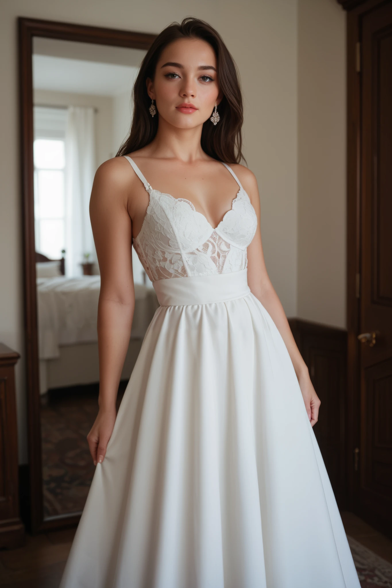 mujer adolescente en vestido de bodas erotica