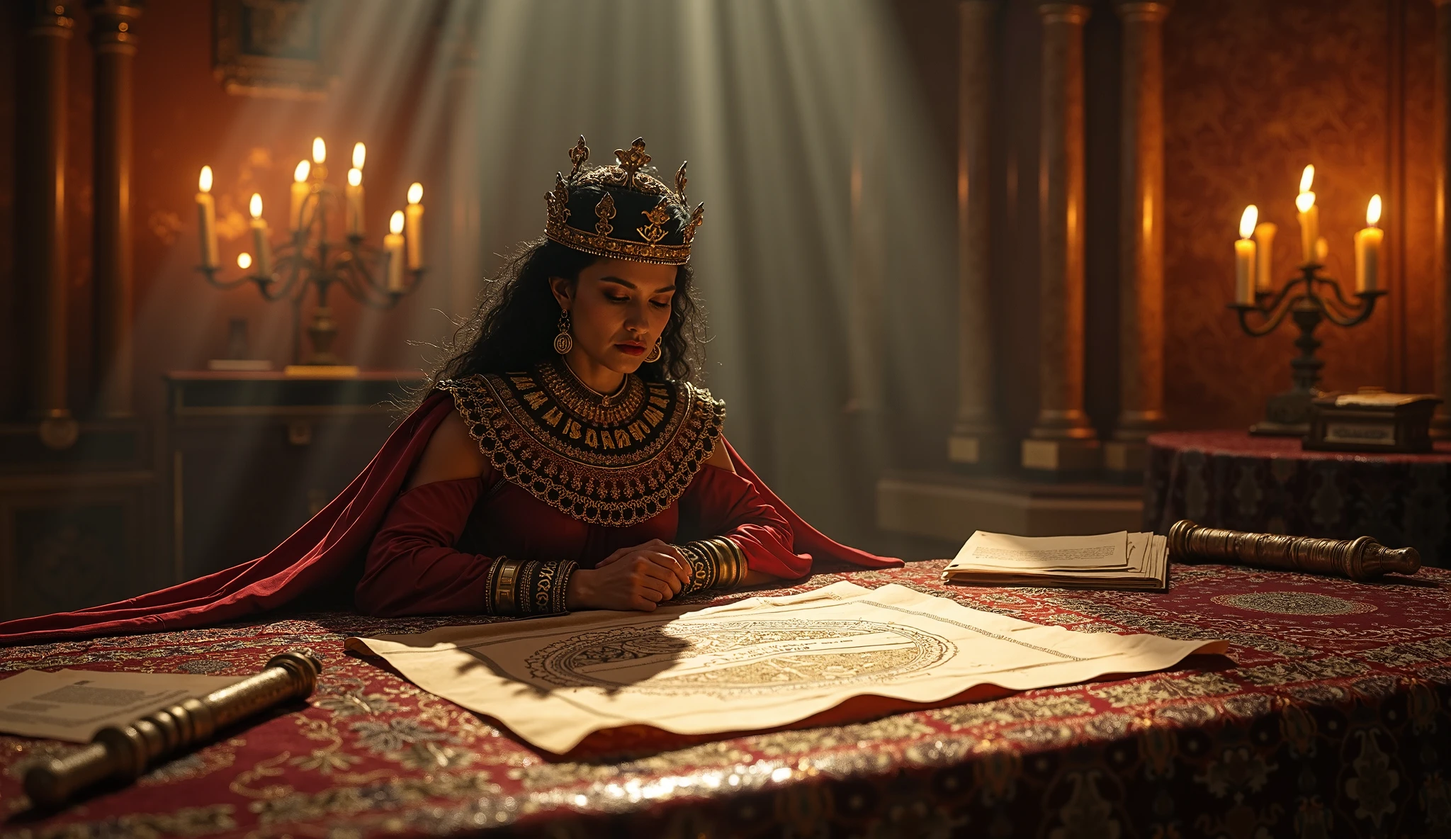 Artistic portrait photography of a mystical sorceress, 