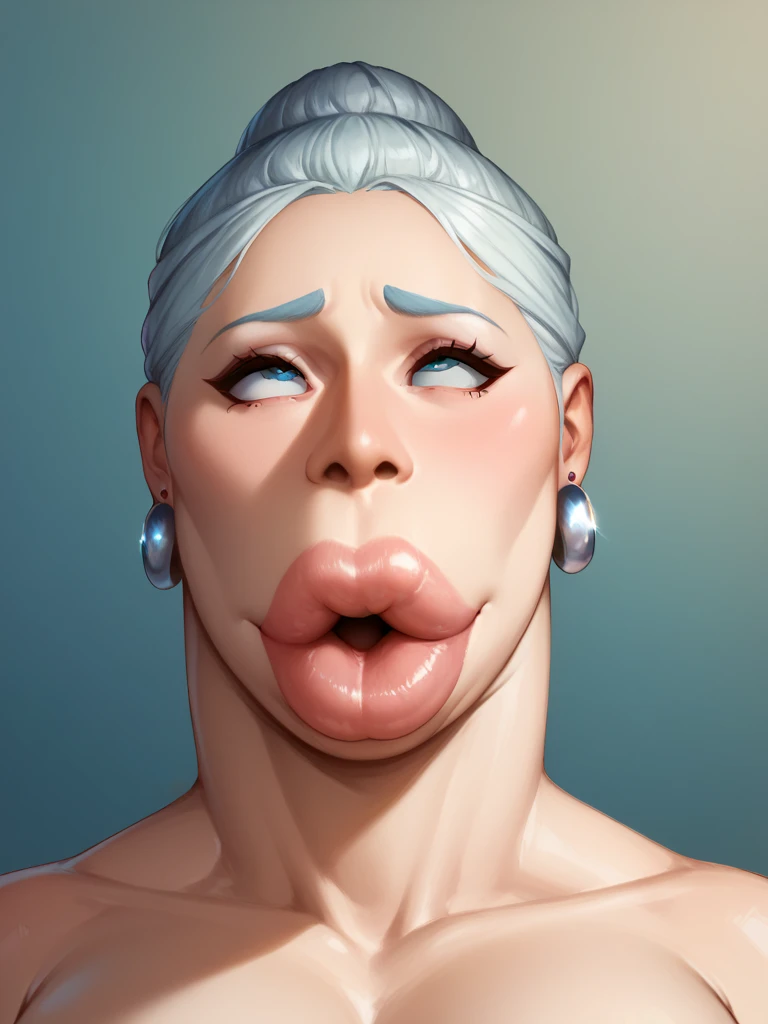 (best quality,masterpiece,highly detailed),kdaevelynn,curvy,(black simple background), black man, male pubic hair,(dark-skinned male:1.1),(fellatio:1.2),fellagao,:>=, interracial, huge and thick penis,looking down, close up,completely nude,pink grey hair,<lora:momofuki:0.6> ,<lora:KDAEvelynnv2LoRA:0.6>, <lora:pov-fellatio-b3-v6-wasabiya:1>, <lora:blacked_v4.23:0.2> <lora:fellagao-v3-b2-wasabiya:1>