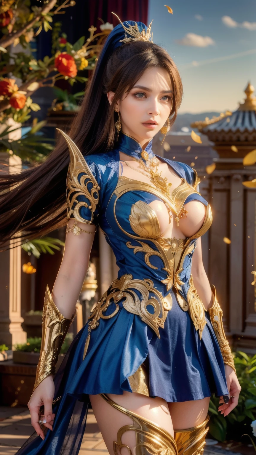 a close up of a woman in a silver and blue dress, chengwei pan on artstation, by Yang J, detailed fantasy art, stunning character art, fanart best artstation, epic exquisite character art, beautiful armor, extremely detailed artgerm, detailed digital anime art, artgerm on artstation pixiv, armor girl