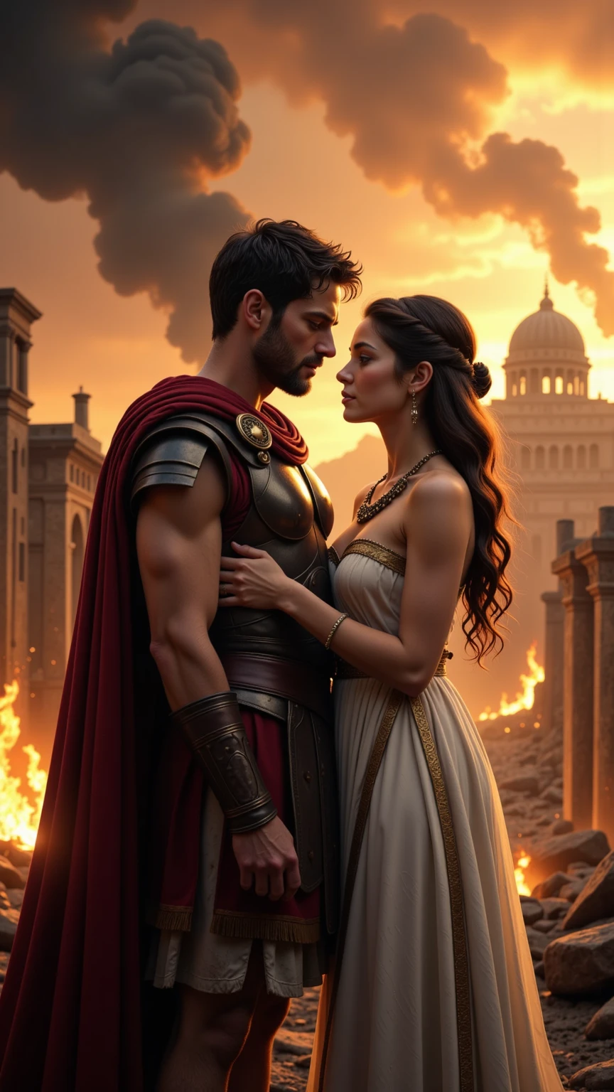 farewell of hector and andromache: a simple theme poster about conflict between duty and personal life leads people in making difficult decisions