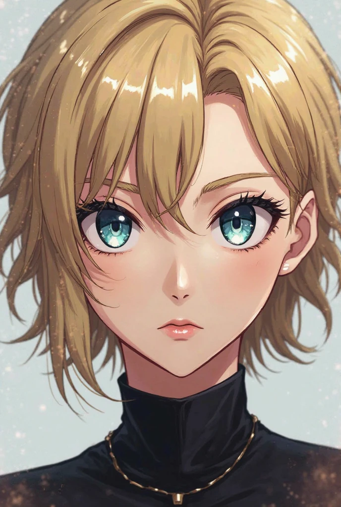 (table top), sexy、Natural light, realistic diffused glow, professional lighting、Shine a spotlight on a person's large eyes、eyes are blue、blonde、Russia、live、sad expression、in the snow、that'It's snowing、