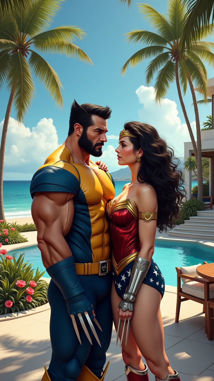 One Handsome short-haired Chad dressed like Greek gods, perfect bodies, but he stinks and have fly around him for his stinks golden hour, , jewelry, 8k photography, raytracing, photorealistic, masterpiece, in love, grins, perfect faces, Flirtatious, setting: a castle, harem, watercolor, racially diverse, looking at sun in the beach