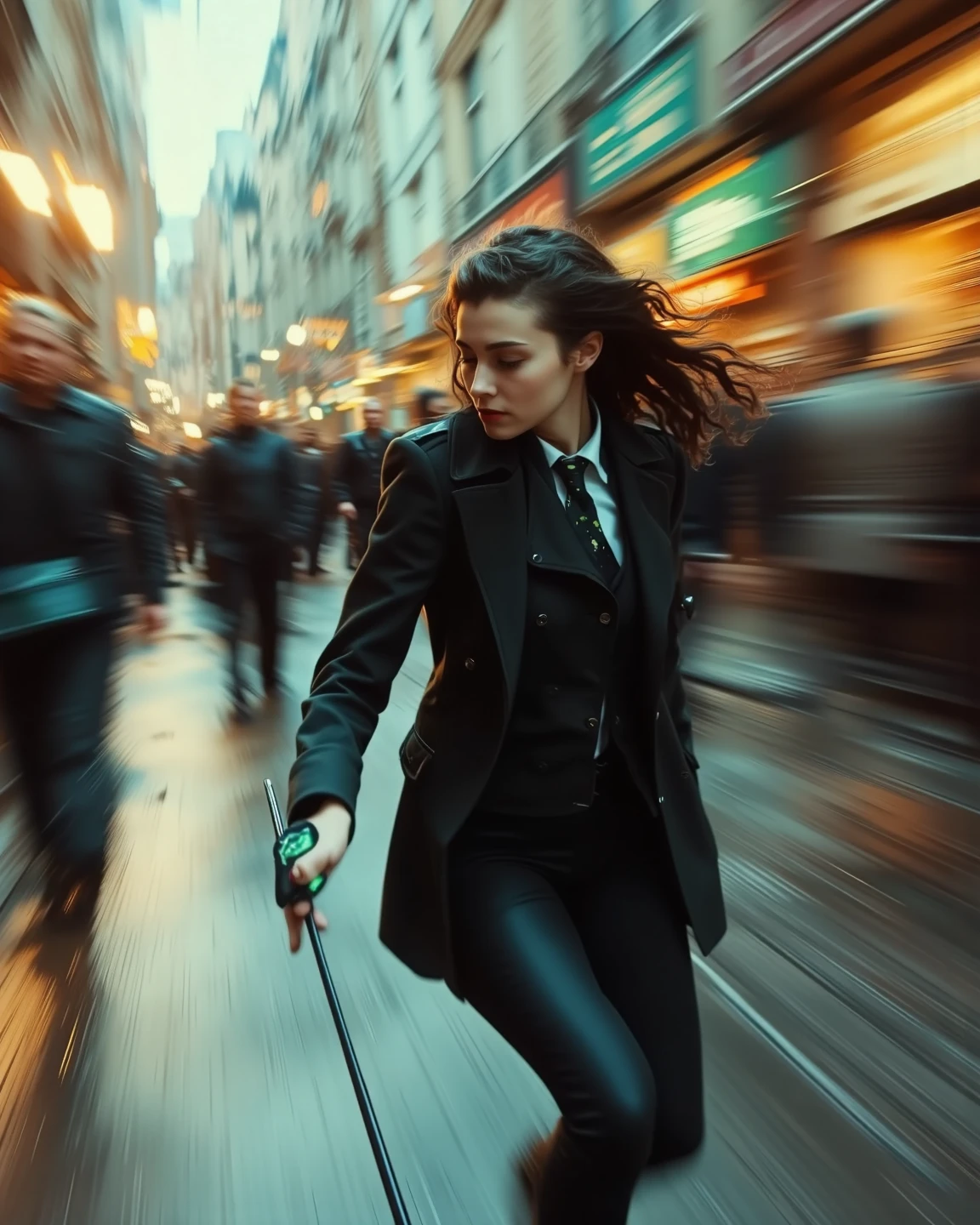 A dodgeball grazing the body, dodging dodgeball like in Matrix bullet time effect, A character that leans back to dodge dodgeballs like the bullet time effect in The Matrix. (Matrix bullet time effect), bullet time dodge, comical style character, city setting, 1970's Scandinavian vibe, (masterpiece, best quality:1.2) 