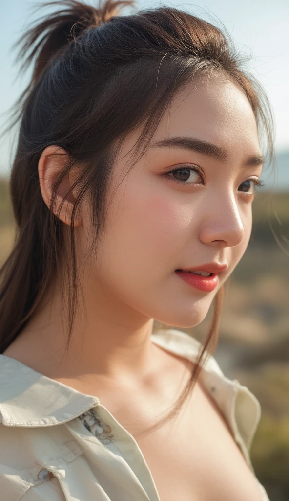 a beauiful girl with unversity background