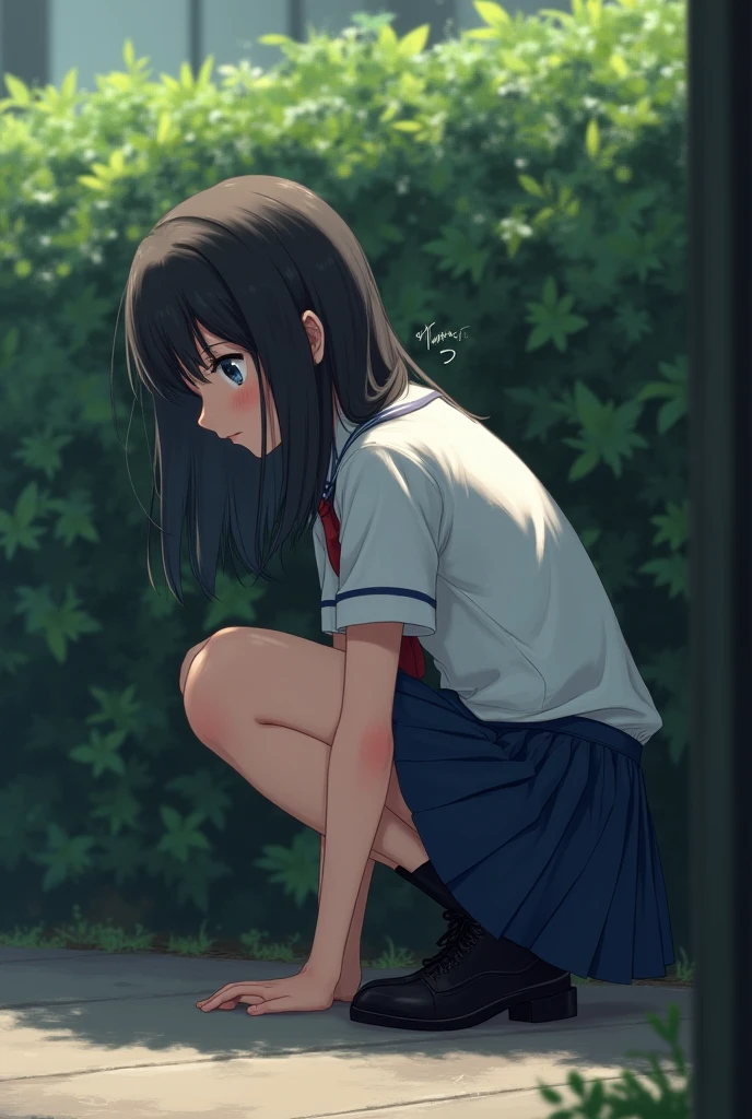 tears falling in front of a tree