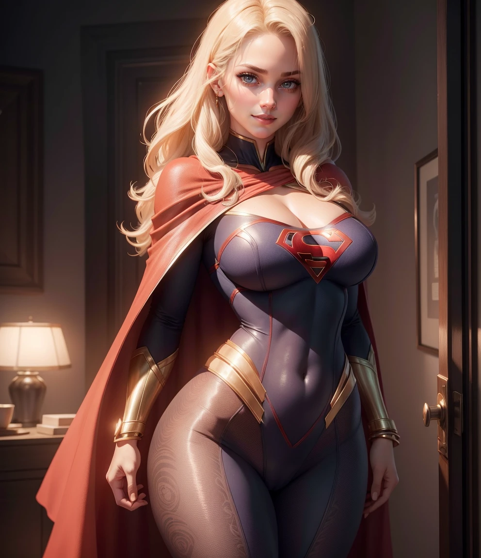 labios ligeramente abiertos, supergirl
