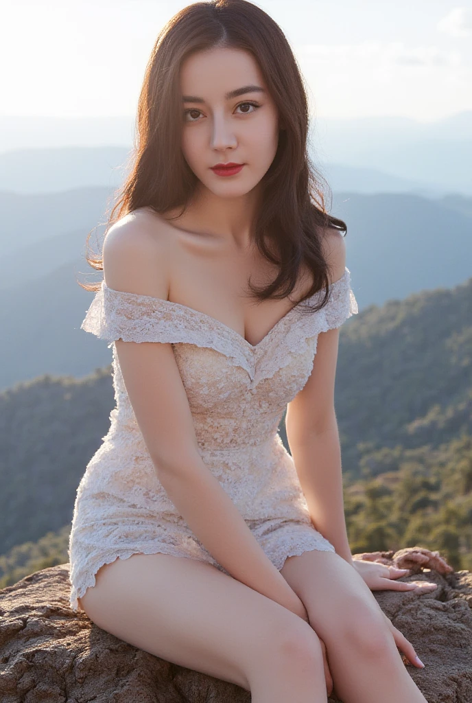 (masterpiece:1.2), (best quality:1.2), perfect eyes, perfect face, perfect lighting, 1 girl, Establishment in the field, medium blonde, curls, Detailed clothes, Detailed outdoor background, cosmetic, eye shadow, thick eyelashes, fantasy, looking at the audience, spring (masterpiece:1.2), (best quality:1.2), perfect eyes, perfect face, perfect lighting, 1 girl, Establishment in the field, medium blonde, curls, Detailed clothes, Detailed outdoor background, cosmetic, eye shadow, thick eyelashes, fantasy, looking at the audience, spring 实际的, 2 girls looking at each other, long shot,wearing bikini, long hair, barefoot, (Feminine, lose weight, Sexy, torn clothes, Sweat), (Big breasts: 1.5) look down, dynamic poses, On the vest, scenes involving two women,, skirt, anxious face (highly refined skin), Detailed face, 8k ultra high definition, soft light, high quality, full body portrait.,On the sunny beach,Facing the sea,She's wearing an enviable bikini。She is a beautiful woman,Have a charming smile and slim abs,Project a healthy and energetic image。She has delicate eyes,Attractive double eyelids and long eyelashes,Make her eyes more charming。Her face is very delicate,Beautiful lines,It gives a feeling of elegance。Her hairstyle is very comfortable and casual,Make her look more natural。This image shows her confidence and energy,while emphasizing the beauty and charm of women。The picture quality is extremely high,为8k级别的masterpiece,Perfect in color and detail。The lighting in this scene is soft and warm,Make the whole picture more attractive。This is a perfect piece of art that is both realistic and intoxicating。