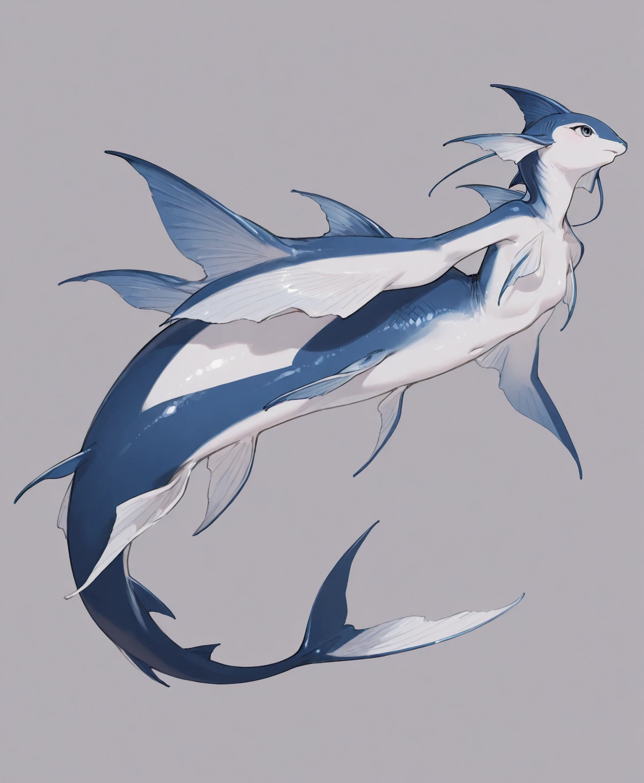 Marshark、Skinny body、White skin、Larger image、Delicate face、Black conjunctiva