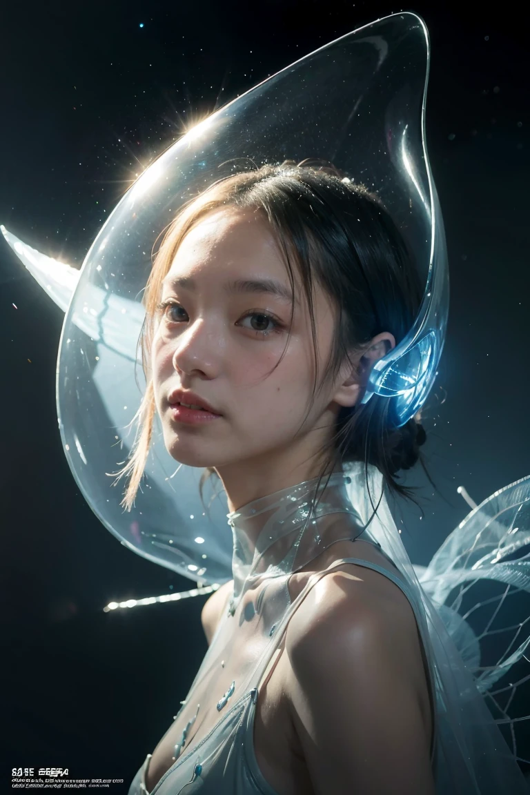 Translucent ethereal alien warrior,ModelShoot style, (Extremely detailed CG unified 8K wallpapers), The beauty of abstract stylization,,surrealism, 8K, Super detail, Best quality, Award-Awarded, Anatomically correct, 16k, Super detail