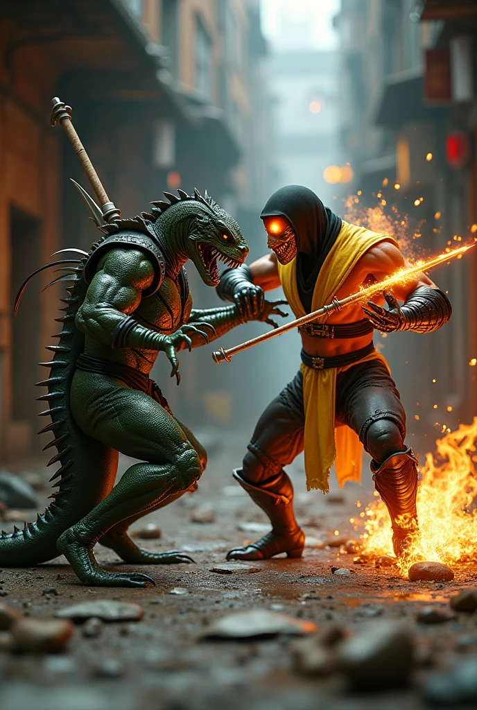 ninja vs un dragon