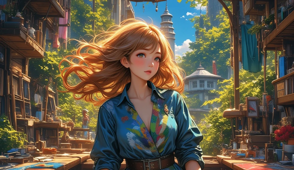 a close up of a person with an orange hair, the fifth element movie, waving at the camera, greta thunberg smiling, alice in wonderland cyberpunk, milla jovovich, sexy :8, fellini 1977 technicolor, anime character, leeloo, screenshot, welcoming attitude, jugendstill, 2070s, sugar
flower_style,
