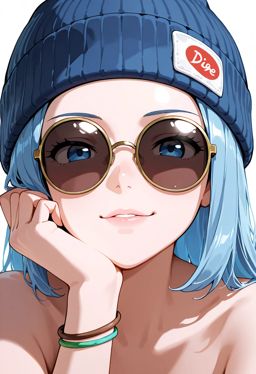 anime girl with light blue shutter shades in bikini reading a book | | really very anime!!!, fine - face, audrey plaza, realistic shaded perfect face, fine details. anime. realistic shaded lighting poster by ilya kuvshinov katsuhiro otomo ghost - in - the - shell, magali villeneuve, artgerm, jeremy lipkin and michael garmash and rob rey