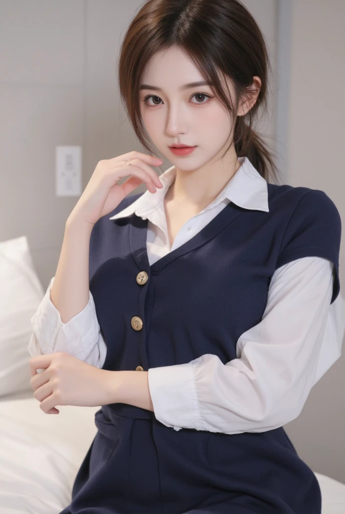 (8k, Highest quality, Raw quality, masterpiece:1.2), (Realistic, Photorealistic:1.37), Ultra-detailed, Very busty girl, (Very large breasts bigger than a face:1.75), (Button gap), Esbian all over, outside of home, (Tuned Hair:1.5) office lady, black office blazer, Office Skirt, (pantyhose: 1.2)、(Short Button Down Shirt:1.2)、Button-up collar prim、Button-down collar prim、here、(pantyhose:1.2)、Alpha Layer、High heels、Earrings Beautiful、cute、solo、Beautifully detailed skies、(Laughter:1.15)、(Mouth closed)、Very large face and larger breasts、Beautiful details in the eyes、business suit、(Straight Long Hair:1.75)、Floating hair NovaFrogStyle、