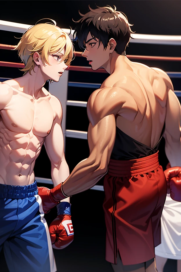 There are two boys who are fighting and one rips out the other's heart.