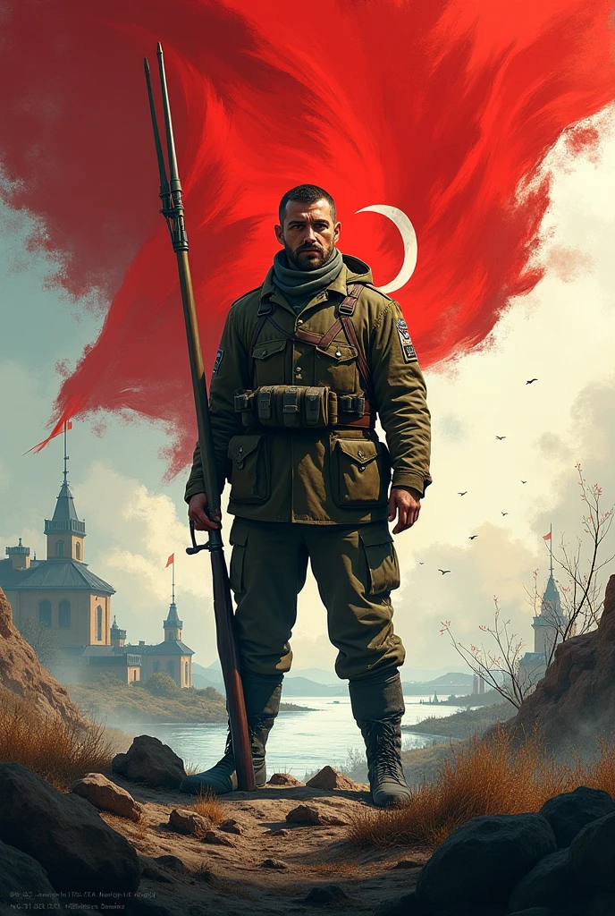 30 Ağustos Zafer bayrami ile ilgili görsel oluştur en altında AEÜİTİRAF00 YAZSIN