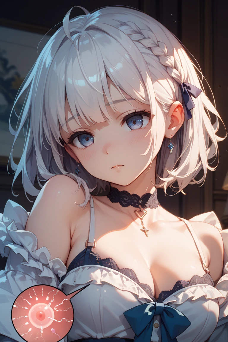 White Hair、Pink Eyes、Short Hair、laughing、Only one girl、alone、Cute、Face is close、Night、laughing、At the bed、Blushing、Erotic、Stick your tongue out、Only one person、Sweating、Excited