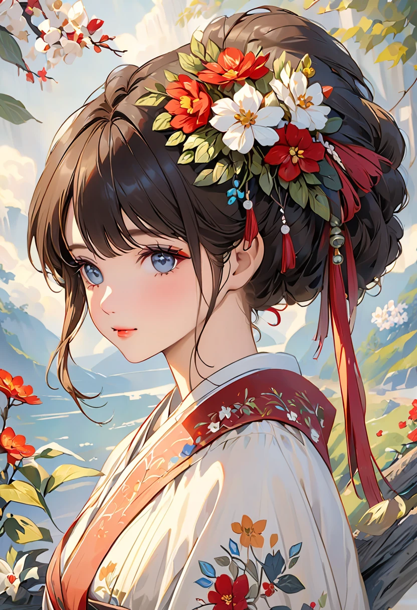 Antique hand painted, beautiful face