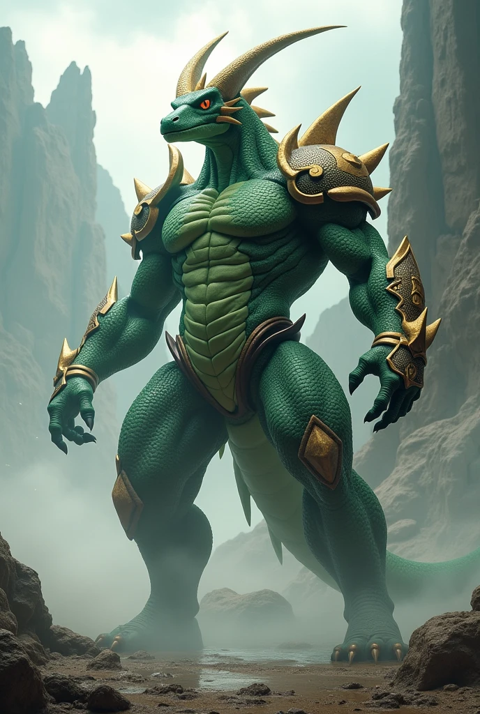 Strikedramon is based on a humanoid dragon, Who wears green pants.