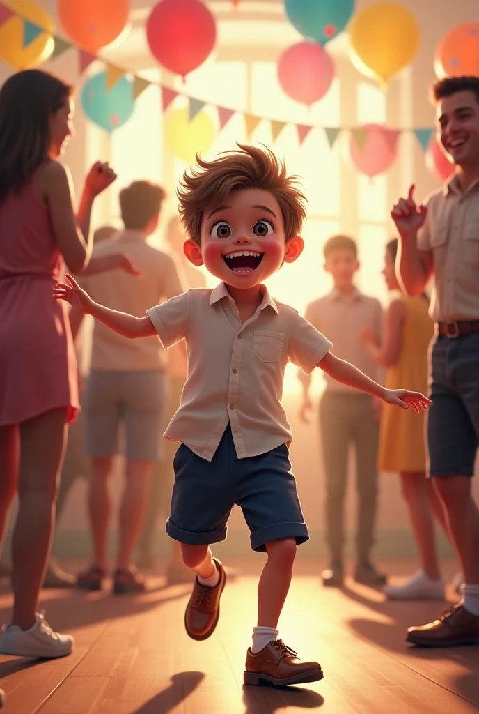 15 August Celebration, A boy White Shirt And Black Jense log Hair
