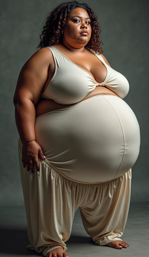 (ultra high definition), (ultra high definition), (full sharpness), (maximum quality), (Cinematic), (8k), (very black Girl), ((very tall girl), ((chubby)), ((extremely beautiful)), (alone), ((full body)), (ultra detailed face), (ultra detailed eyes), (ultra realist eyes), (perfect body), (delicate hands), (very detailed hands), (studio lighting), ((front view)), (very sexy), (malicious smile), (soft skin), (very insinuating), ((perky butt)), (((wearing shorts and t-shirt))), ((ultra wide hips)), (very thick thighs), ((very thin waist)), (very small breasts), (very big ass), (natural skin), (unique), (totally realistic), (very hot), (very fat ass), (very wide ass), (so sweet), temptation), (very wide pubis), (broad bones), (very round ass), ((no belly)), ((flat belly)), curvy body, plump body, huge big ass, thick body, curvy body type, voluptuous body type, busty body type, thick body type, big chest, big